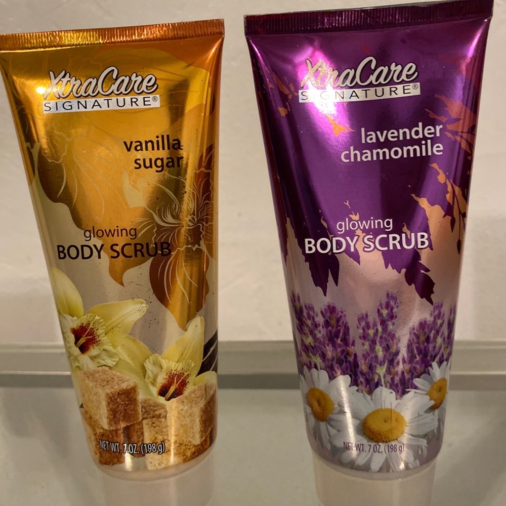 LOT OF 2 XTRACARE SIGNATURE LAVANDER CHAMOMILE & VANILLA SUGAR BODY SCRUB